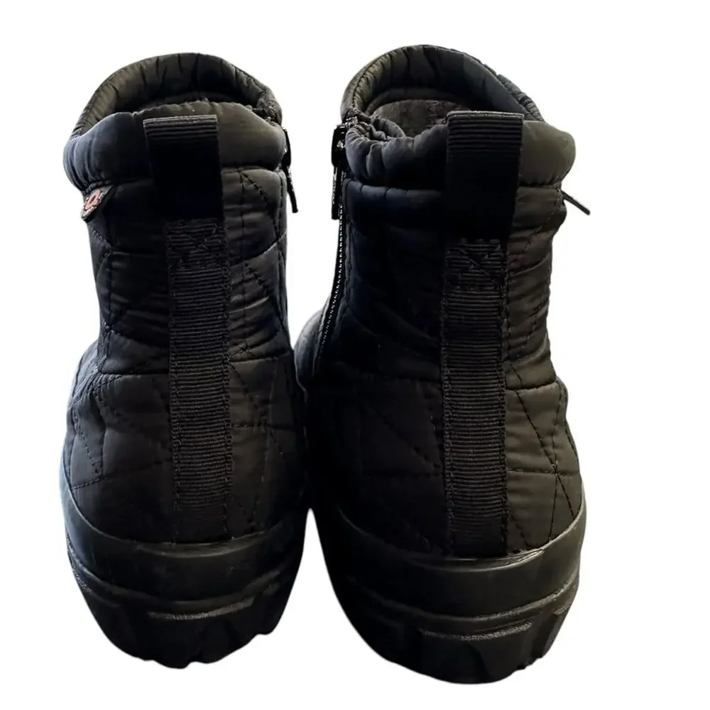 BOGS Snowday ll Black Quilted Short Boots Waterproof Size 7
